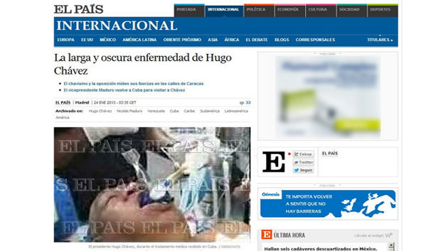 'El País' eliminó más tarde la imagen de su web y retiró la primera edición impresa al comprobar el error 
