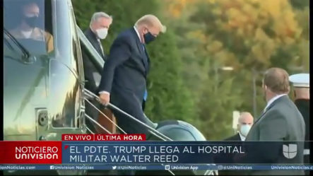 Momento En Que El Presidente Trump Llega Al Hospital Militar Walter Reed