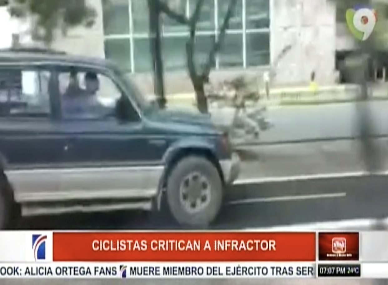 Se Vuelve Viral Conductor Que Circulo Con Su Vehículo Por Ciclovía En Santo Domingo