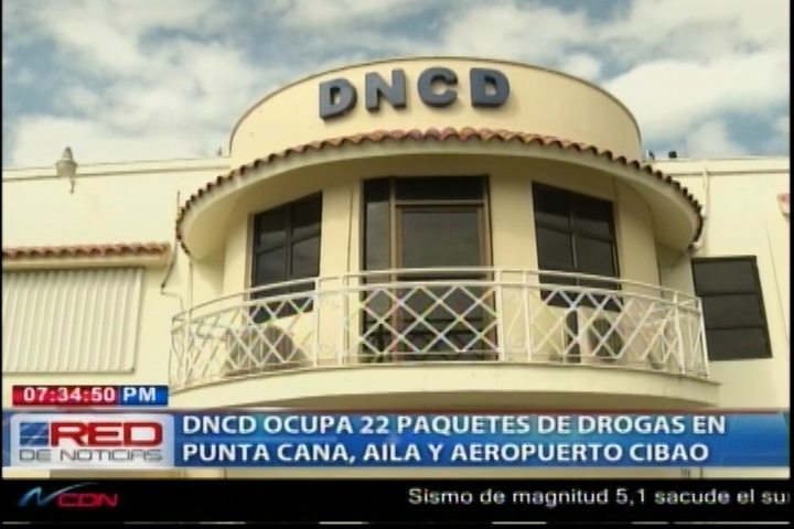 La DNCD Ocupa 22 Paquetes De Drogas En Punta Cana, El AILA Y Aeropuerto Cibao