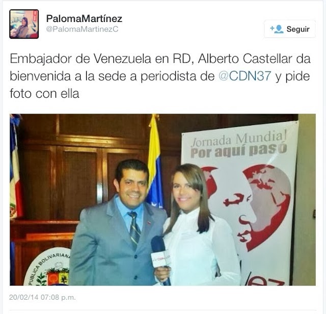 Nuria Cancela Reportera Por Foto Con Embajador Venezolano