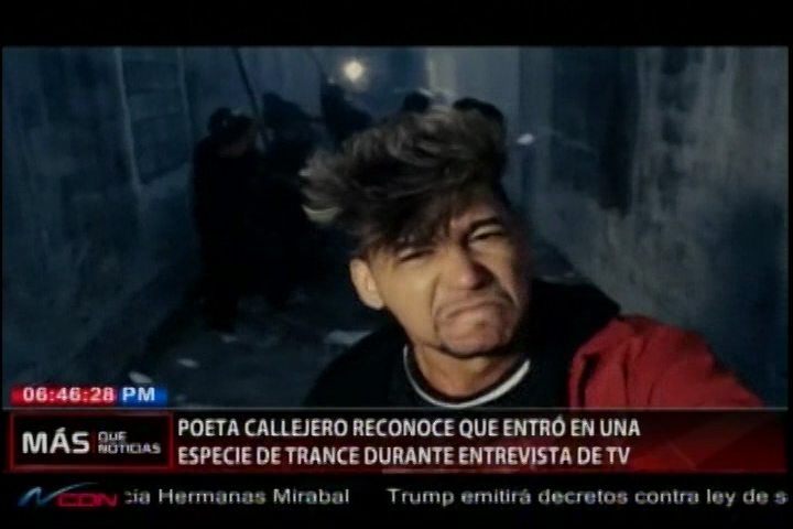 Poeta Callejero Reconoce Que Entró En Una Especie De Trance Durante Entrevista De TV