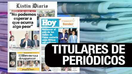 Principales Portadas De Los Periódicos | 27-09-2022